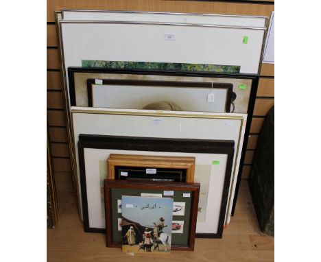 A quantity of prints including two Claude Monet prints and a Van Gogh  print etc (12) 