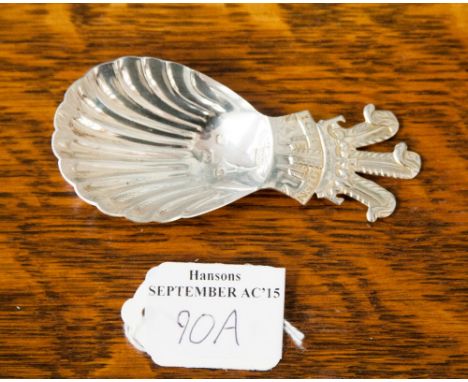 A Roberts and Belk silver caddy spoon, commemorating the Royal Wedding of Prince Charles and Lady Diana Spencer, the shell sh