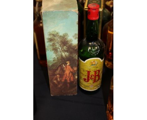 Two bottles of Justerini and Brooks Rare Scotch Whisky, J & B, one in original box. (2)