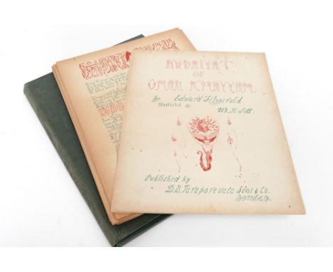 'Rubalyat of Omer Khayyam, illustrated by M K Salt (wormed)
