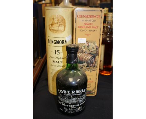 Tobermory Malt Scotch whisky, Glenmorangie 10 year old and Longmorn 15 year old. (3)