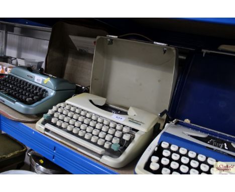 An Olympia Splendid 35 typewriter in carry case
