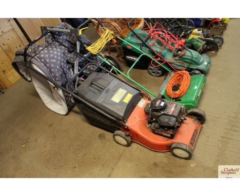 A Champion rotary mower with grass box