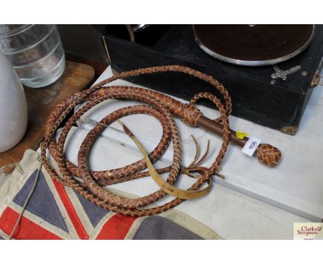 A leather whip
