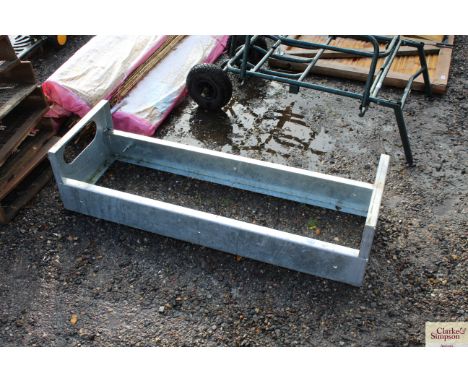 A galvanised planter frame