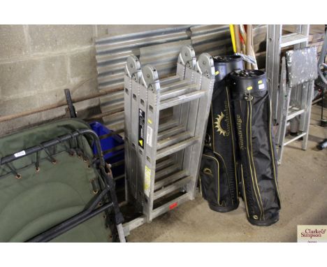 A Youngman aluminium folding ladder