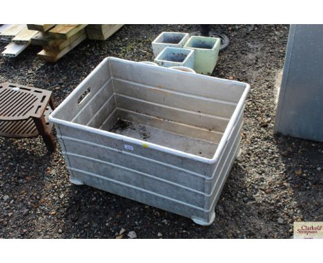 An aluminium box planter