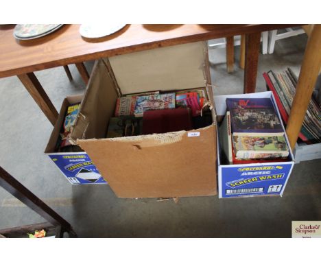 Three boxes of various vintage children's books etc