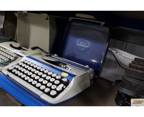 A Zodiac typewriter in carry case