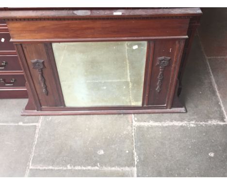 EDWARDIAN OVERMANTEL MIRROR. W98CM