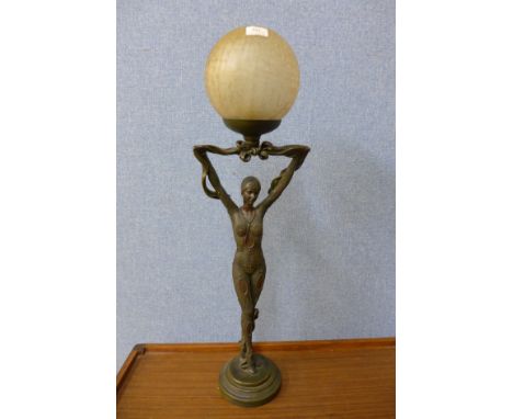 An Art Deco style table lamp