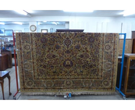 A large mustard ground rug