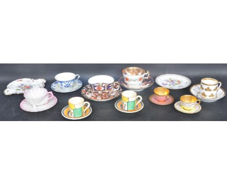 A collection of early 20th century and later collectable china teacup and saucers. To include a pair of 1930s Royal Doulton m