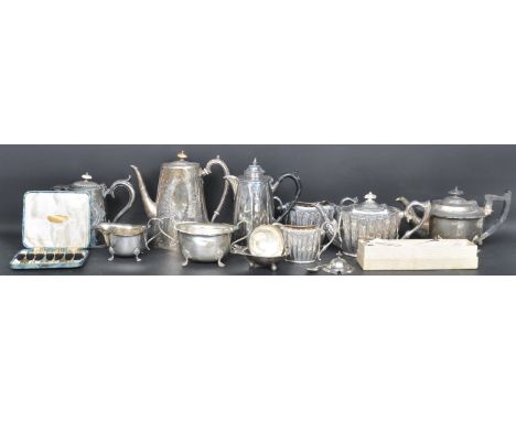 A large collection of 20th century silver plate and collectable stainless steel to include an Edwardian Alfred &amp; Co stain