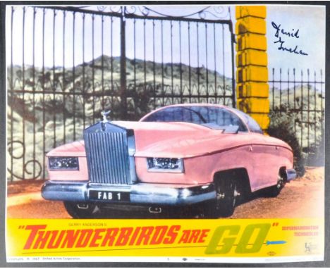 Thunderbirds - David Graham (voice of Brains and Gordon Tracy) - an autographed 8x10" colour replica Lobby Card from the clas