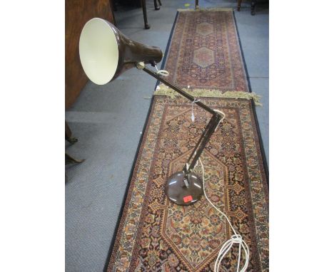 A mid 20th century dark brown anglepoise lamp and a contemporary chrome clothes rail Location:BWL