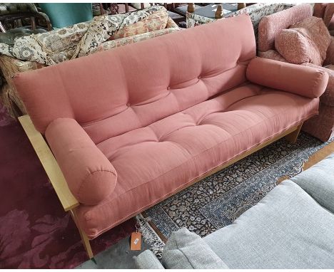 20th century Futon Company futonCondition ReportSome light surface scratches to the wood. One of the back legs has a split to
