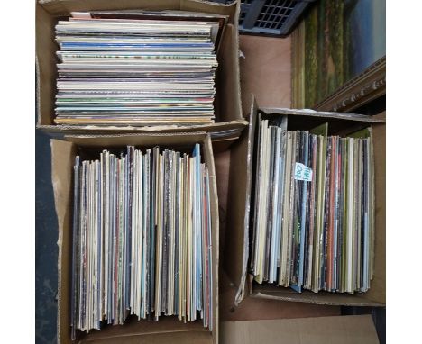 Three boxes of assorted LP records to include Electric Light Orchestra, etc (3 boxes) 