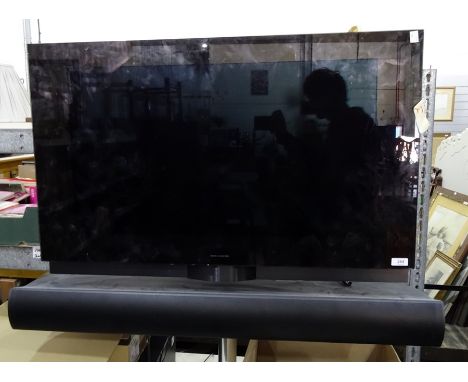 Bang & Olufsen Beovision 7 40" flatscreen television set  (type 9184) on stand with a speaker, a Humax freesat HDR box with r