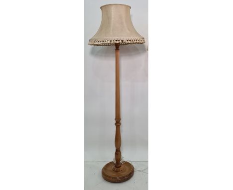 20th century turned and fluted standard lamp