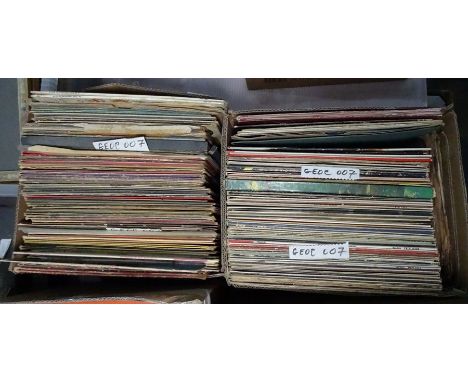 Two boxes of LP records to include Bob Dylan, etc (2 boxes) 