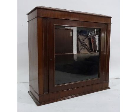 20th century mahogany table top cabinet&nbsp;with single glazed door enclosing shelves and marked Celestion to the back with 