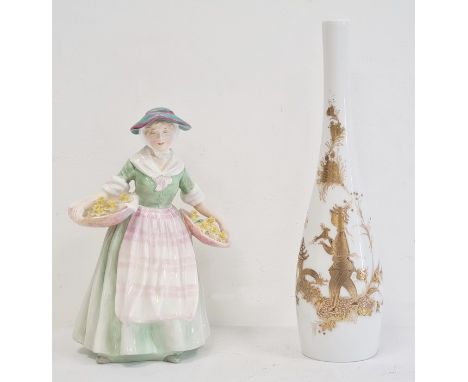 Bjorn Wiinblad (1918-2006) for Rosenthal porcelain studio Linie vase from 'Romanze' range, 27cm high, mark to base and Royal 