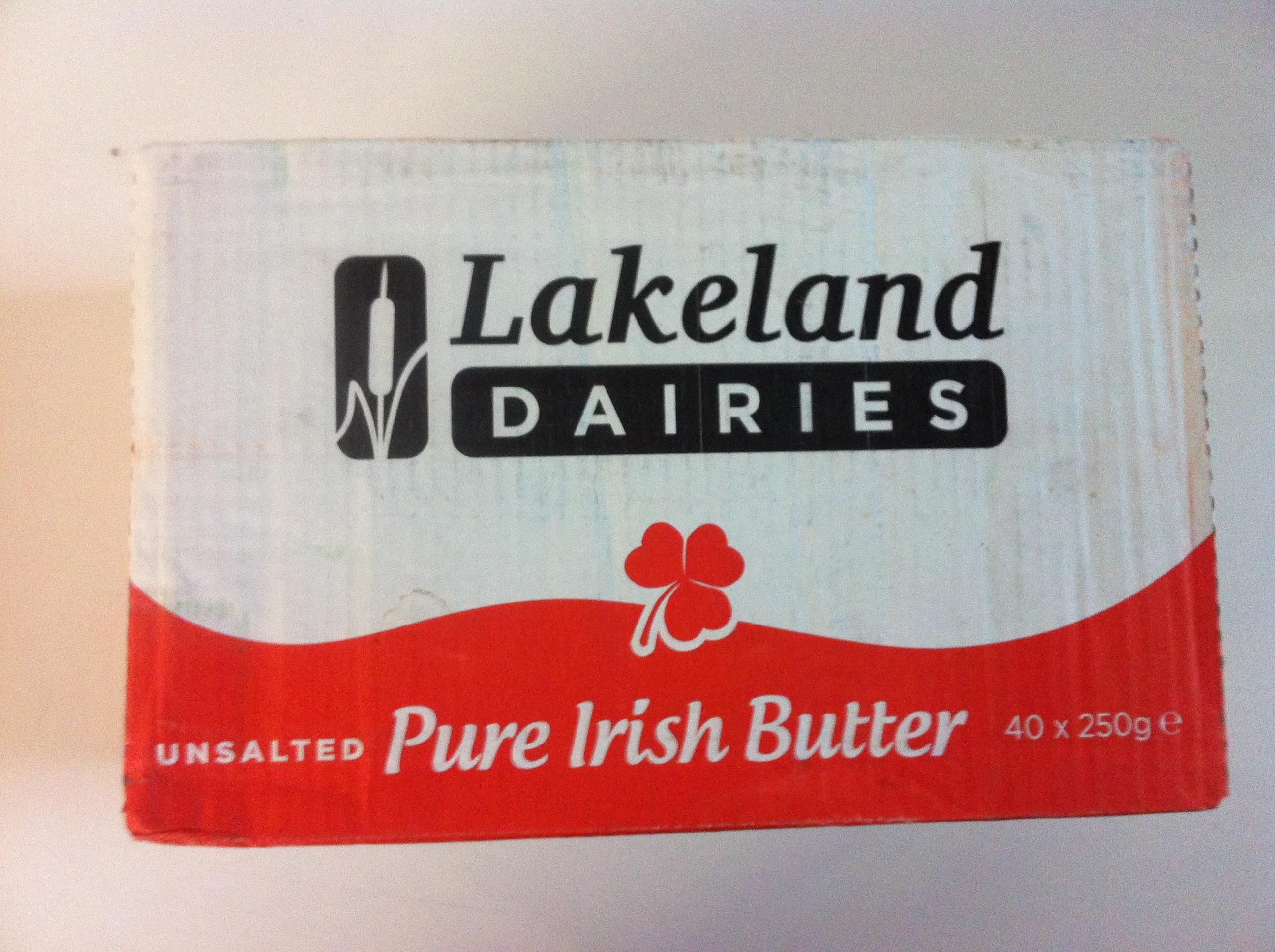 212 x 250g Blocks of Lakeland Dairies pure Irish butter BBE 20.02.19