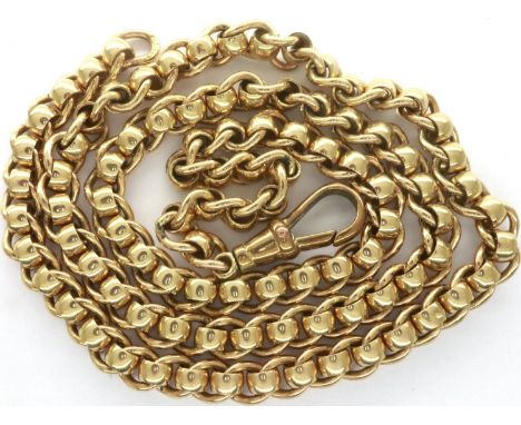9ct gold link neck chain, L: 46 cm, 32.6g. P&amp;P Group 1 (£14+VAT for the first lot and £1+VAT for subsequent lots) 
