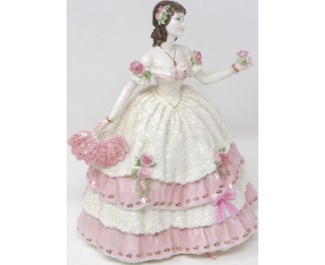 Coalport figurine, Olivia, limited edition number 3474, H: 17 cm. P&amp;P Group 2 (£18+VAT for the first lot and £3+VAT for s