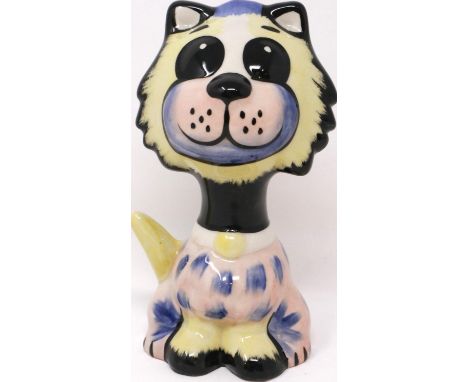 Lorna Bailey cat, Muppet, H: 13 cm. P&amp;P Group 1 (£14+VAT for the first lot and £1+VAT for subsequent lots) 