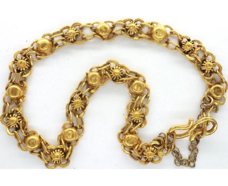 9ct gold bracelet, L: 18 cm, 9.4g. P&amp;P Group 1 (£14+VAT for the first lot and £1+VAT for subsequent lots) 