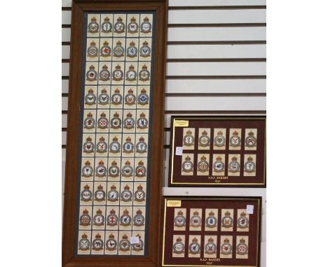 Three framed sets of RAF related cigarette cards. P&amp;P Group 3 (£25+VAT for the first lot and £5+VAT for subsequent lots) 
