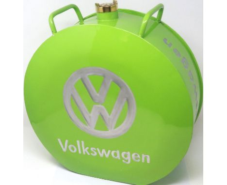 Lime green VW petrol can, H: 37 cm. P&amp;P Group 3 (£25+VAT for the first lot and £5+VAT for subsequent lots) 