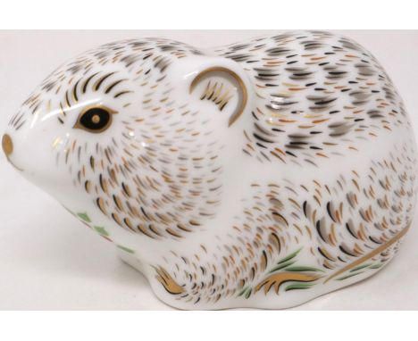 Royal Crown Derby paperweight, River Bank Vole, Collectors Guild edition with gold stopper, L: 75 mm. P&amp;P Group 1 (£14+VA