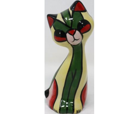 Lorna Bailey cat, Miss Prim, H: 15 cm. P&amp;P Group 1 (£14+VAT for the first lot and £1+VAT for subsequent lots) 
