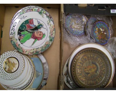 A mixed collection of items to include Royal Doulton series ware plates: similar and embossed items, decorative wall plates t