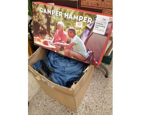 An unbranded tent: together with a Camper Hamper grill.