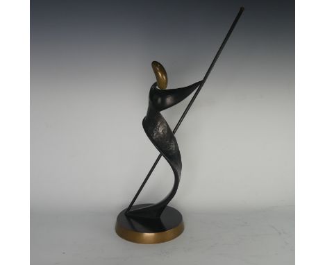 Sandra Bell (b.1954), a contemporary bronze Sculpture (1996), signed to base 'B 5/6 96', H 46 cm.