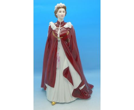 A Royal Worcester figure, In Celebration of The Queen's 80th Birthday 2006
