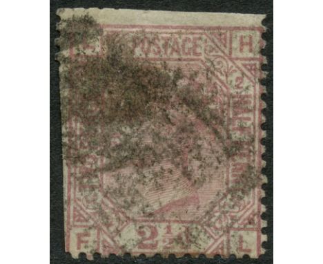 One stamp;- 2½d rosy mauve plate 2 LH-FL error used - imperfections (SG 140)