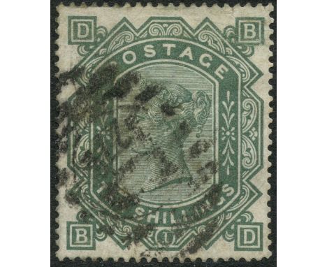 One stamp;- 10s grey green used, imperfections (SG 131)