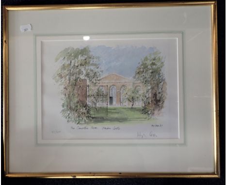 SIR HUGH CASSON: THE CAMELLIA HOUSE WARDOUR CASTLE lithograph after watercolour, 1989, no.27 from 250, signed in pencil