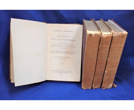 'DIARIES AND CORRESPONDANCE OF JAMES HARRIS, FIRST EARL OF MALMSBURY' Edited by his grandson, the third Earl, 4 vols. Richard