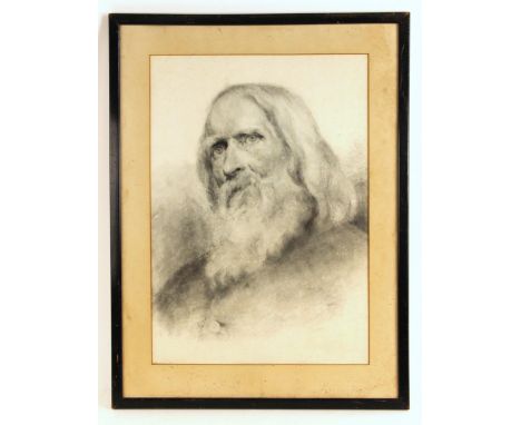 Manner of Peter Paul Rubens,Portrait of a bearded man,Pencil on paper,Unsigned,50.5cm x 35.5cm,Framed and glazed