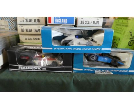Three Vintage Scalextric Racing Cars to Include Marlboro Mclaren, Martini Brabham and Arrow