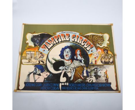 Vampire Circus (1972) British Quad film poster, for Hammer Horror Productions 30 x 40" 