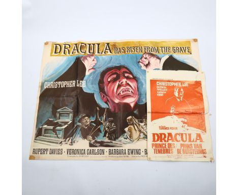 Dracula Has Risen From The Grave (1968) British Quad film poster, Hammer Film Production starring Christopher Lee, 30 x 40" a