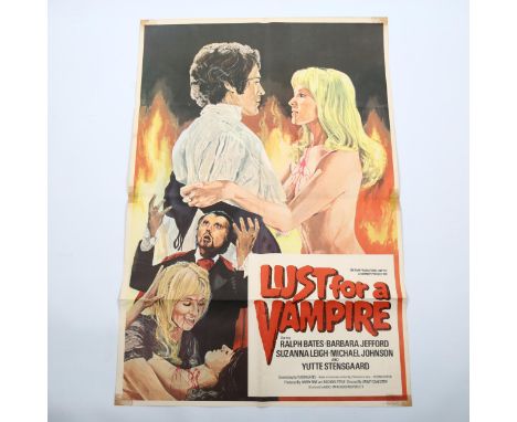 Lust For a Vampire (1971) British One Sheet film poster,  Hammer horror, 27 x 40" 