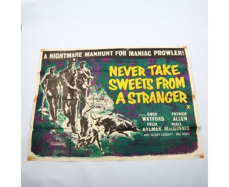 Never Take Sweets from a Stranger (1960) British Quad film poster, Hammer Films, 30 x 40" 